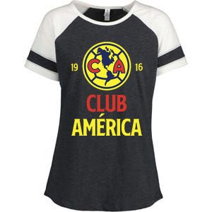 Club America Score Big With Our Exclusive Enza Ladies Jersey Colorblock Tee