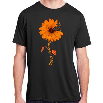 Copd Awareness Sunflower Orange Ribbon Adult ChromaSoft Performance T-Shirt