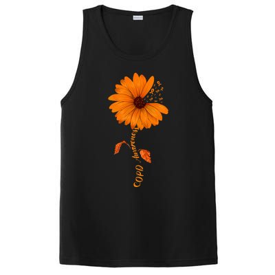 Copd Awareness Sunflower Orange Ribbon PosiCharge Competitor Tank