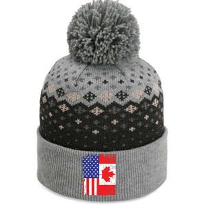 Canadian American Shirts USA Canada Flag 4th Of July The Baniff Cuffed Pom Beanie