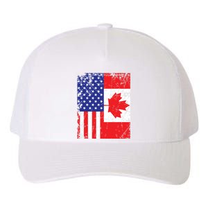 Canadian American Shirts USA Canada Flag 4th Of July Yupoong Adult 5-Panel Trucker Hat