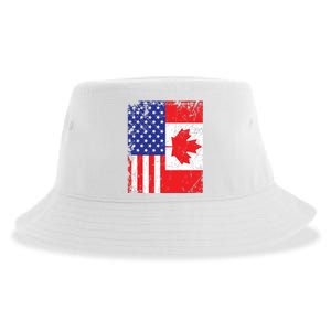 Canadian American Shirts USA Canada Flag 4th Of July Sustainable Bucket Hat