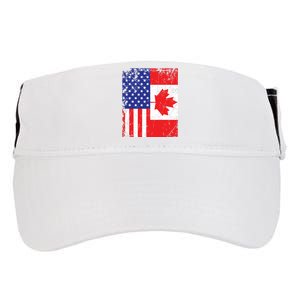 Canadian American Shirts USA Canada Flag 4th Of July Adult Drive Performance Visor