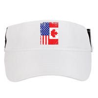 Canadian American Shirts USA Canada Flag 4th Of July Adult Drive Performance Visor