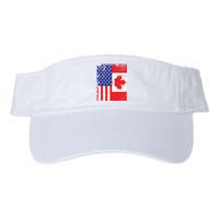 Canadian American Shirts USA Canada Flag 4th Of July Valucap Bio-Washed Visor