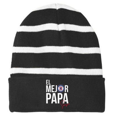 Cruz Azul Sports Articles Collection This FatherS Day Striped Beanie with Solid Band