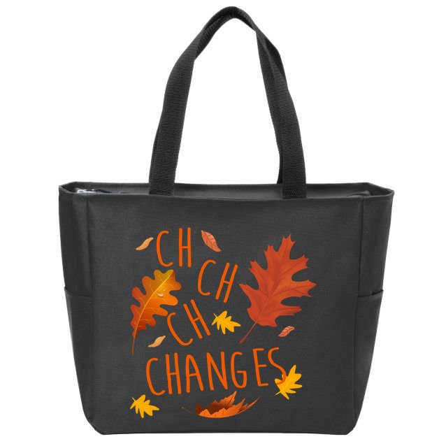 Changes Autumn Season Zip Tote Bag