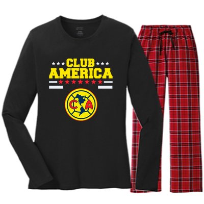 Club America Score Big With Our Exclusive Collection Women's Long Sleeve Flannel Pajama Set 