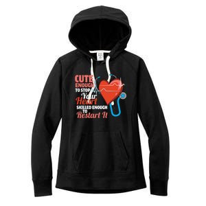 Cute And Skilled Nurse Heartbeat Magician Gift Women's Fleece Hoodie