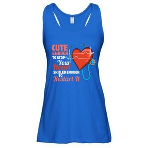 Cute And Skilled Nurse Heartbeat Magician Gift Ladies Essential Flowy Tank