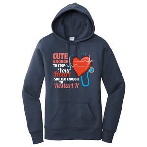 Cute And Skilled Nurse Heartbeat Magician Gift Women's Pullover Hoodie