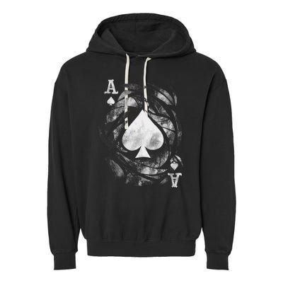 Card Ace Spades Play Playing Garment-Dyed Fleece Hoodie