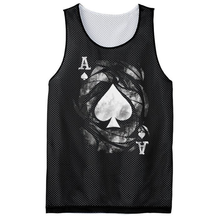 Card Ace Spades Play Playing Mesh Reversible Basketball Jersey Tank