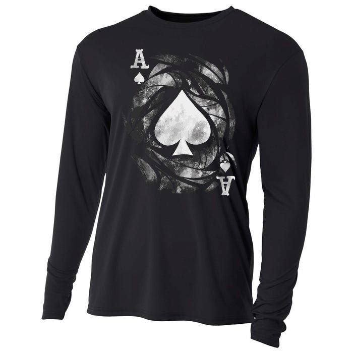 Card Ace Spades Play Playing Cooling Performance Long Sleeve Crew