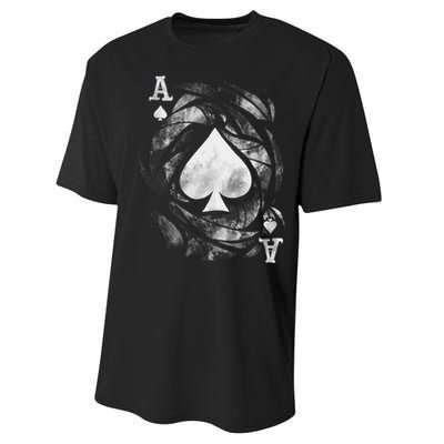 Card Ace Spades Play Playing Performance Sprint T-Shirt