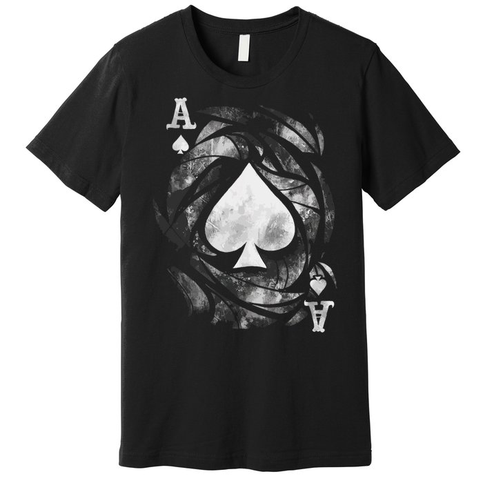 Card Ace Spades Play Playing Premium T-Shirt