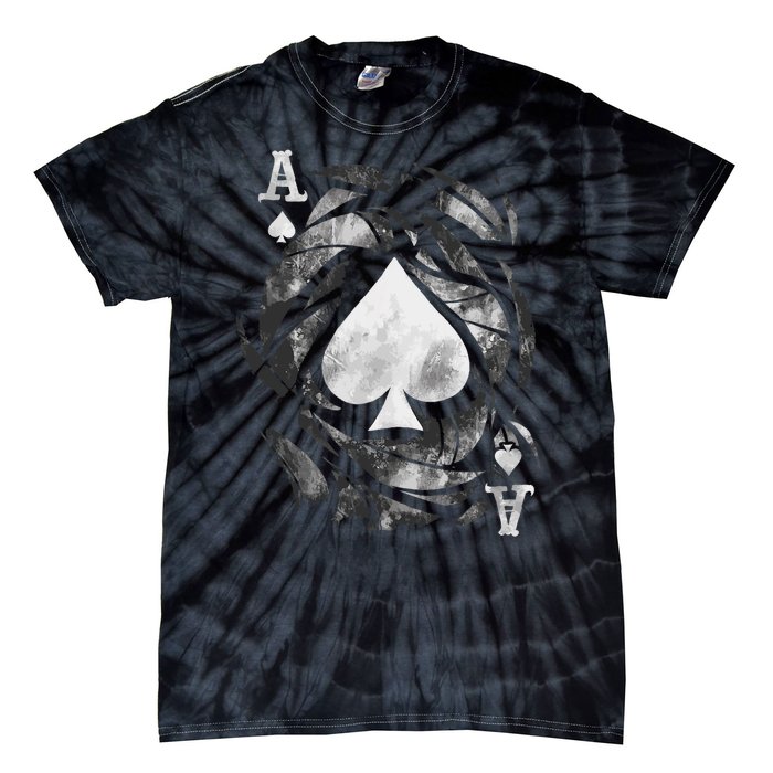 Card Ace Spades Play Playing Tie-Dye T-Shirt