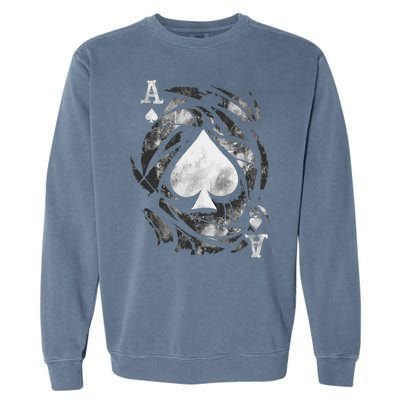 Card Ace Spades Play Playing Garment-Dyed Sweatshirt