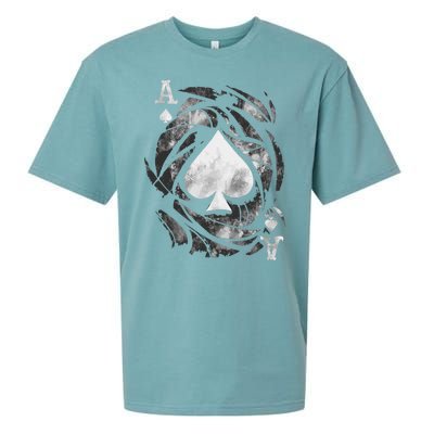 Card Ace Spades Play Playing Sueded Cloud Jersey T-Shirt