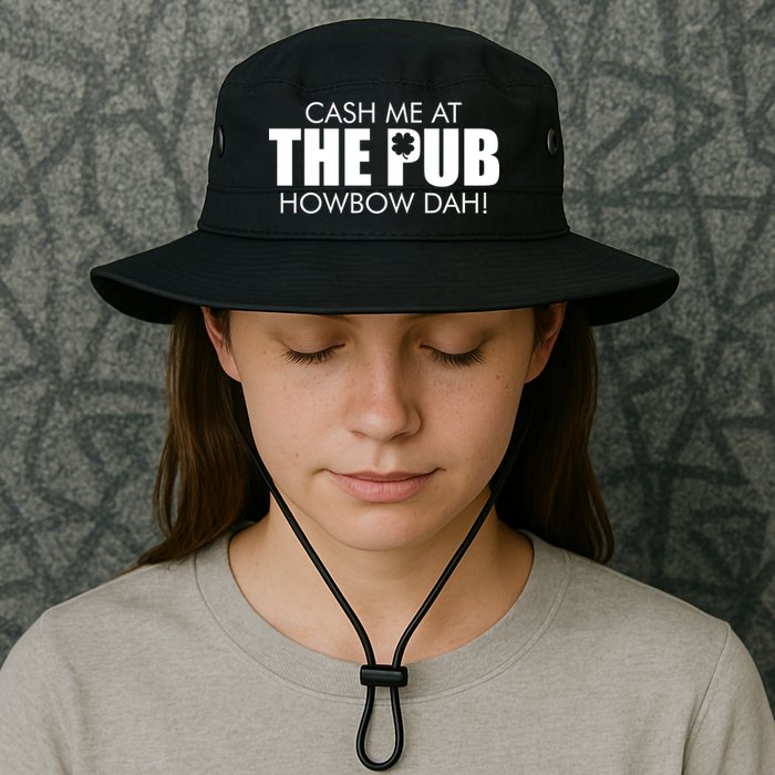Cash Me At The Pub Howbow Dah! Irish St. Patrick's Day Clover Bucket Hat