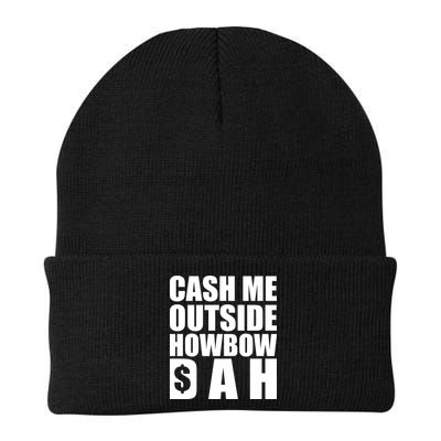 Cash Me Outside Howbow DAH Block Letters Meme Quote Beanie