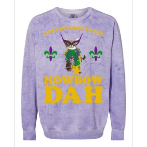 Cash Me Some Beads Howbow Dah Mardi Gras Colorblast Crewneck Sweatshirt