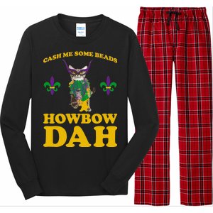 Cash Me Some Beads Howbow Dah Mardi Gras Long Sleeve Pajama Set