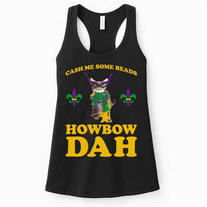 Cash Me Some Beads Howbow Dah Mardi Gras Womens Tank Top