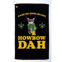 Cash Me Some Beads Howbow Dah Mardi Gras Golf Towel