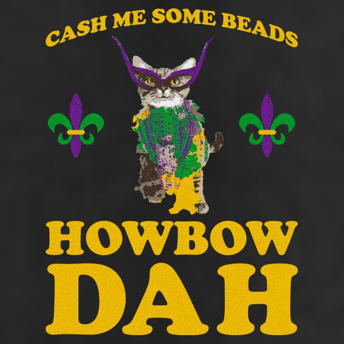 Cash Me Some Beads Howbow Dah Mardi Gras Golf Towel