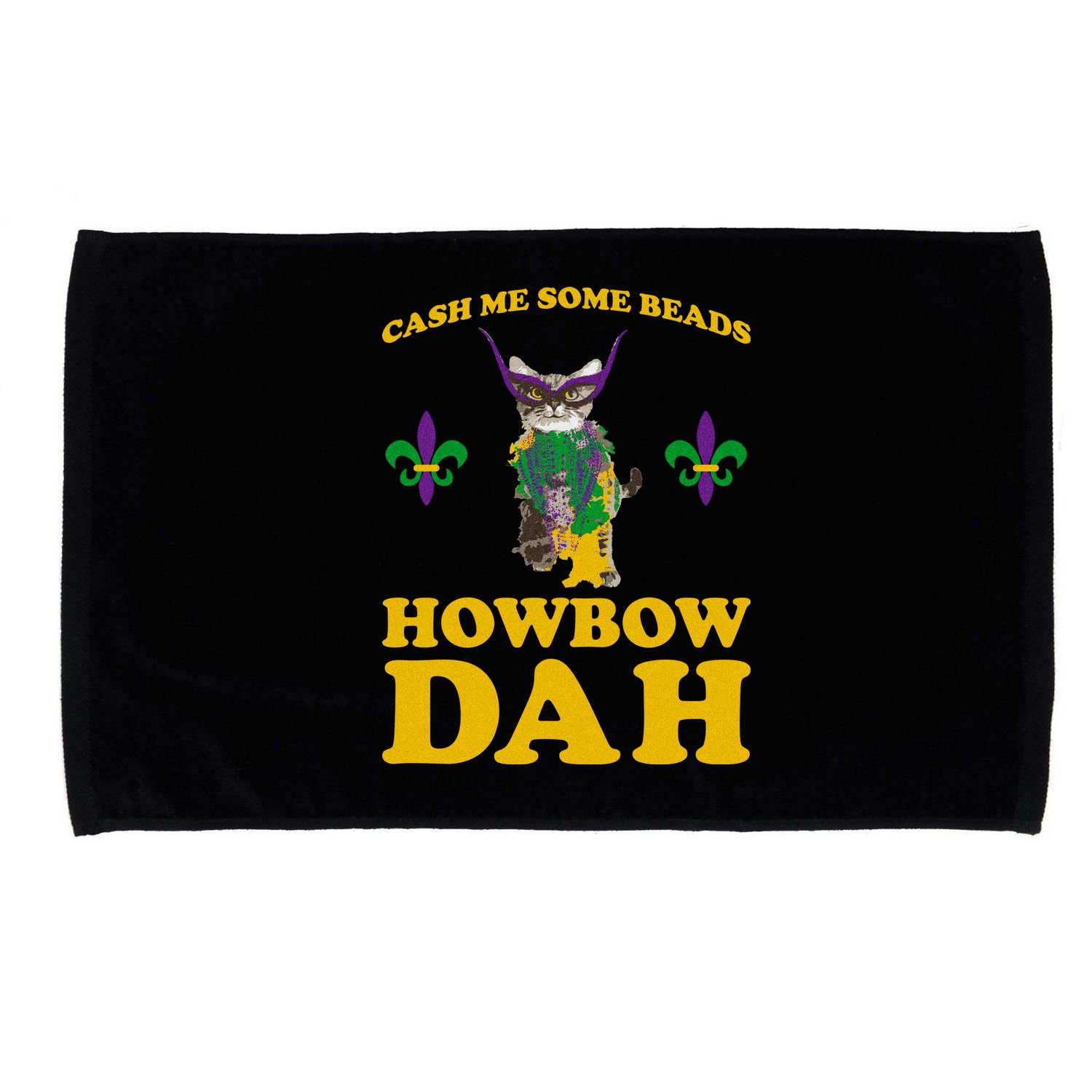 Cash Me Some Beads Howbow Dah Mardi Gras Microfiber Hand Towel