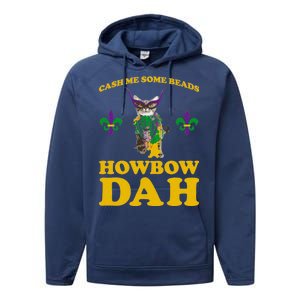 Cash Me Some Beads Howbow Dah Mardi Gras Performance Fleece Hoodie