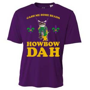 Cash Me Some Beads Howbow Dah Mardi Gras Cooling Performance Crew T-Shirt