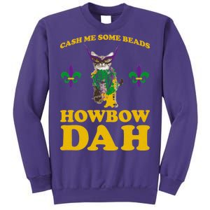 Cash Me Some Beads Howbow Dah Mardi Gras Sweatshirt