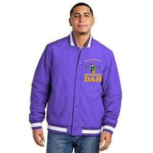 Cash Me Some Beads Howbow Dah Mardi Gras Insulated Varsity Jacket