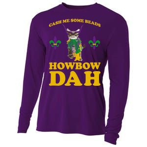 Cash Me Some Beads Howbow Dah Mardi Gras Cooling Performance Long Sleeve Crew