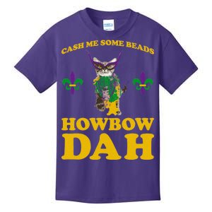 Cash Me Some Beads Howbow Dah Mardi Gras Kids T-Shirt