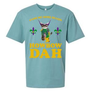 Cash Me Some Beads Howbow Dah Mardi Gras Sueded Cloud Jersey T-Shirt