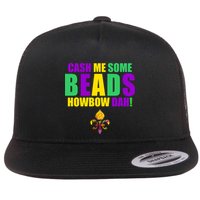 Cash Me Some Beads Howbow Dah! Mardi Gras New Orleans Flatbill Hat