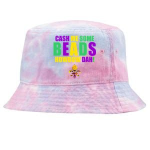 Cash Me Some Beads Howbow Dah! Mardi Gras New Orleans Tie-Dyed Bucket Hat