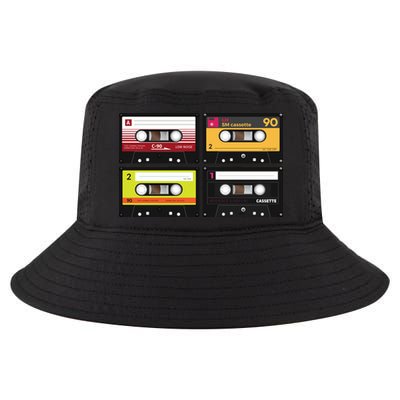 Cassette Tapes Music Mixtape Vintage Retro 80s Tech Cool Comfort Performance Bucket Hat