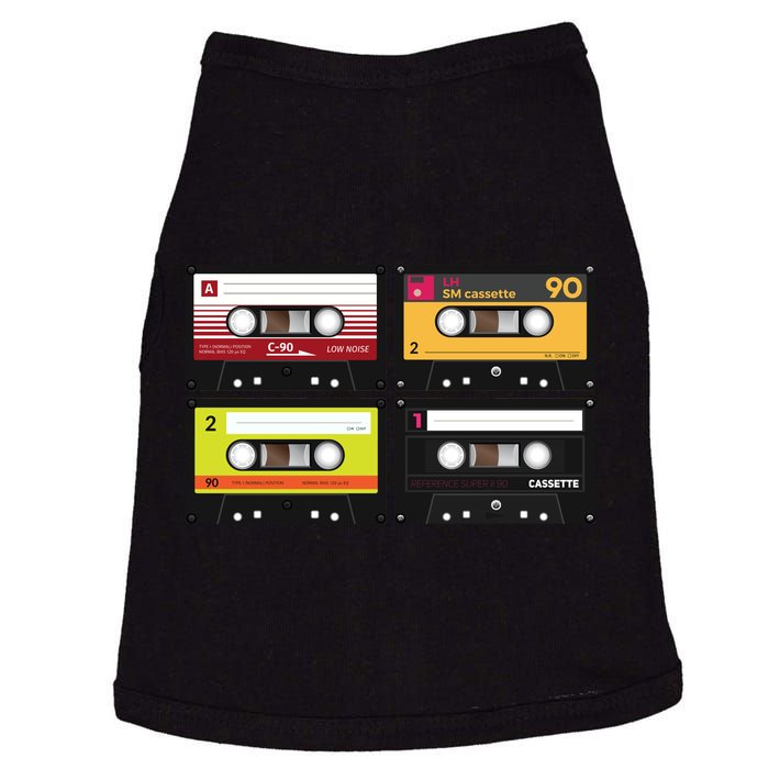 Cassette Tapes Music Mixtape Vintage Retro 80s Tech Doggie Tank