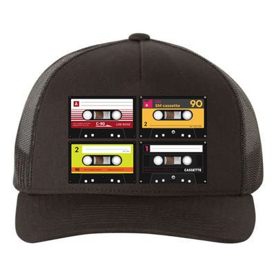 Cassette Tapes Music Mixtape Vintage Retro 80s Tech Yupoong Adult 5-Panel Trucker Hat
