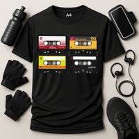Cassette Tapes Music Mixtape Vintage Retro 80s Tech Performance Shirt