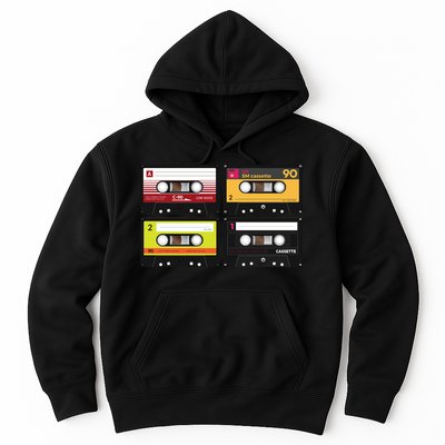 Cassette Tapes Music Mixtape Vintage Retro 80s Tech Hoodie