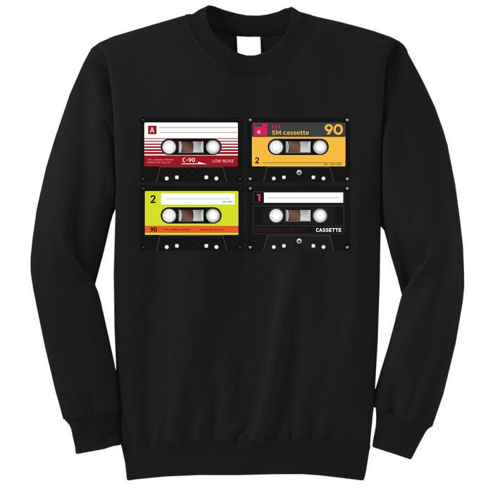 Cassette Tapes Music Mixtape Vintage Retro 80s Tech Sweatshirt