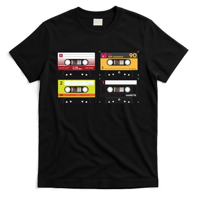 Cassette Tapes Music Mixtape Vintage Retro 80s Tech T-Shirt