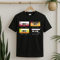 Cassette Tapes Music Mixtape Vintage Retro 80s Tech T-Shirt