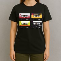 Cassette Tapes Music Mixtape Vintage Retro 80s Tech T-Shirt