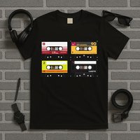 Cassette Tapes Music Mixtape Vintage Retro 80s Tech T-Shirt